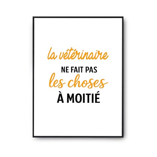 Affiche vétérinaire humour Otshirt : déco murale drôle imprimée en France pour un anniversaire