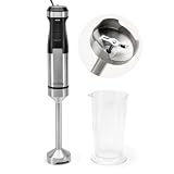 Huslog BlendFlex Stabmixer 1500W – Edelstahl Handmixer mit 20 Geschwindigkeiten & Turbo-Funktion, inkl. 600ml Messbecher – Pürierstab für Smoothies, Suppen, Soßen & Babynahrung