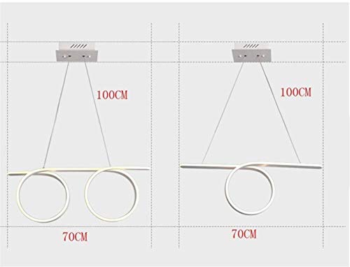 Gradation en continu avec ce lustre moderne minimaliste à source LED