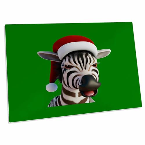 Alfombrilla de escritorio Navidad Zebra con gorro de Santa miniatura 1