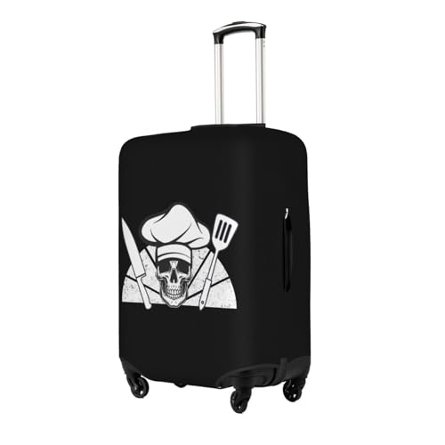 Travel Luggage Cover Skull Knife Chef Hat 3 Fashion Washable Baggage Suitcase Protector Fit For Luggage Medium2