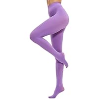 CozyWow Medias sem opacas en color liso para mujer 80D (Morado