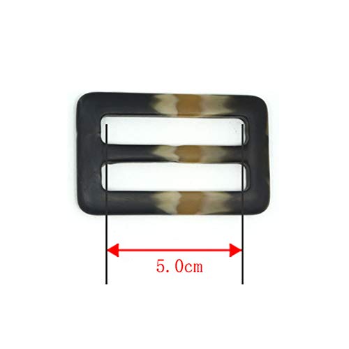 Teensery 20 Pcs 2" Waist Buckle Resin Rectangle Silk Scarf Neckerchief Clasp Clip Belt Buckle Clothing T-Shirt Blouse Ring Wrap Holder for Women Lady Girls (Color Random) by Teensery - Image 4