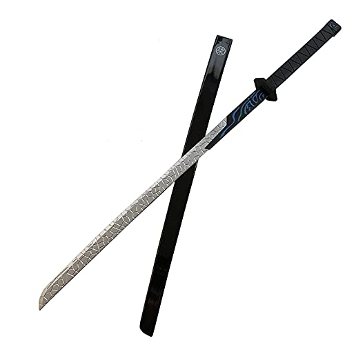 Ciseaux pour Halloween Anime Seven Cosplay en PU Magic Sword Weapon Five Six Seven Killer Weapon pour Cosplay Anime Ninja Knife, bleu, 80 cm Cover