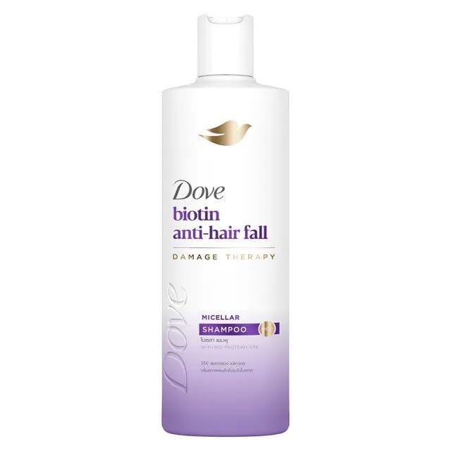 Dove Biotin Anti Hair Fall Micellar Shampoo 120ml | Root Nourishing Formula with Biotin & Micellar Technology | Helps Reduce Hair Breakage | Strengthens Hair from Root to Tip