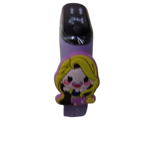 Relógio Digital Infantil Touch Resistente à Água - PRINCESA RAPUNZEL - Lilás