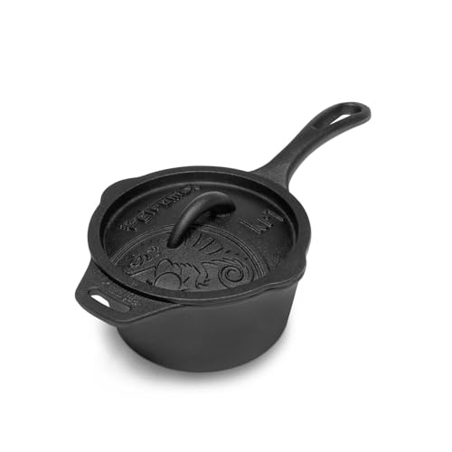 Petromax Kasserolle Gusseisen mit Deckel kr1 – Robuster Topf mit Aroma-Profil. Ideal für Eintöpfe, Soßen & Schmorgerichte.