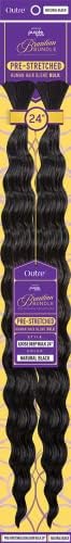 Outre Purple Pack Brazilian Bundle - Prestretched Loose Deep Bulk 24" (Natural Black)