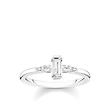 Thomas Sabo Damen-Ring Stein Baguette-Schliff weiß 925 Sterlingsilber TR2266-051-14-52