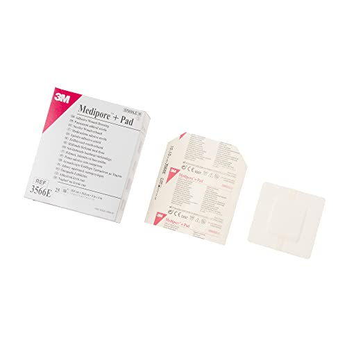3M メディポア プラス パッド ドレッシング 25枚入 3566E 外形サイズ/パッドサイズ 10cm×10cm/5cm× 5.5cm