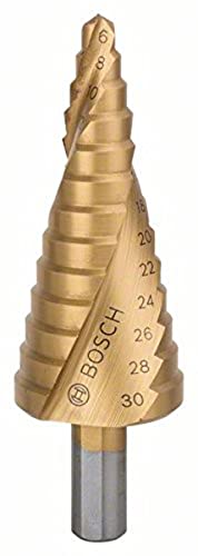 Bosch 2 608 587 430 - Brocas escalonadas HSS-TiN - 6-30 mm, 10,0 mm, 93,5 mm (pack de 1)