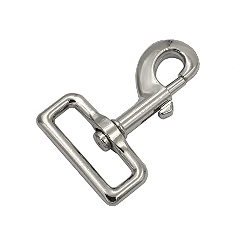 DGOL 5 packs 1-1/2 inch Metal Super Strong Trigger Swivel Eye Snap Fastener Clips Buckles Heavy Duty Webbing Belt Spring Clasp Hooks for Pet