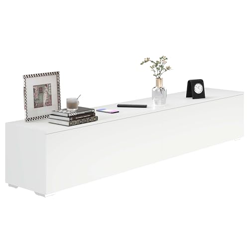 Amveya Mobile Tv Soggiorno, Mobiletto Tv, Parete Attrezzata Soggiorno Moderna Con Magazzino E Risparmio Di Spazio (180 X 33 X 33 Cm) - 2
