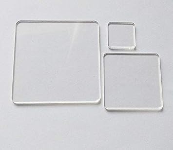 25PCS of Blank Clear Acrylic Square Material,Plexiglass Laser Cut Square Sheet with Round Corners, DIY Accessory 1/8" Thickness 1.5"