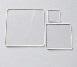 25PCS of Blank Clear Acrylic Square Material,Plexiglass Laser Cut Square Sheet with Round Corners, DIY Accessory 1/8" Thickness (1.5")
