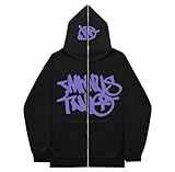 【Größe】Ästhetischen sweatshirt mit zipper pullover, minus two cargo y2k zip up hoodie mehrere größe optionen. Bitte lesen sie die größe diagramm in der bild sorgfältig vor der bestellung.