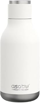 Urban Insulated and Double Walled Stainless Steel Bottle 16 Ounce by Asobu White