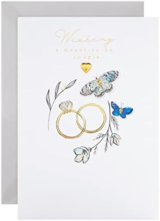 Hallmark Wedding Congratulations Card - Classic Floral and Text Design