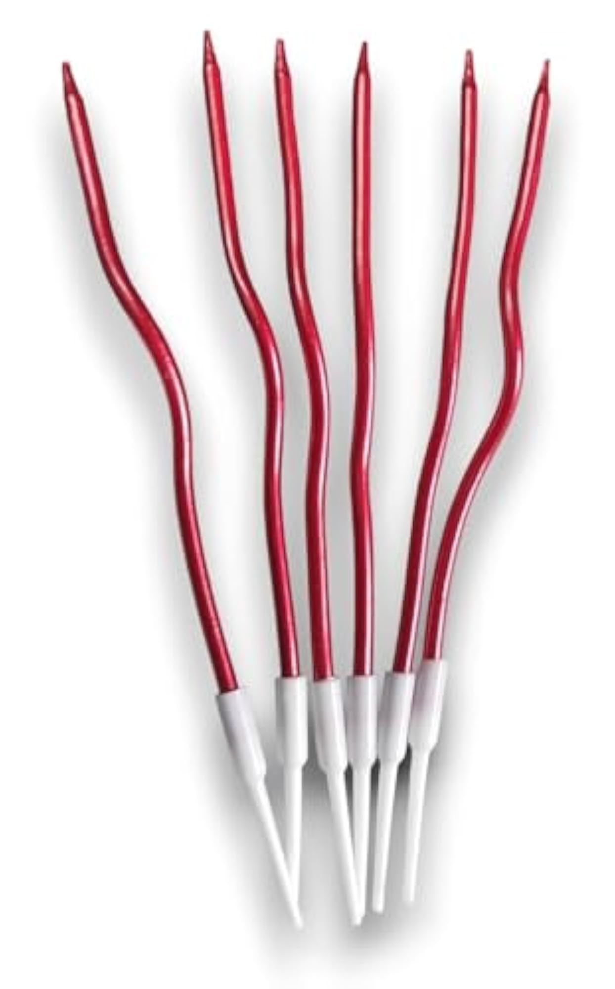 Red Spiral Taper Candle, Decorative Twisted Candle for Romantic Dinners