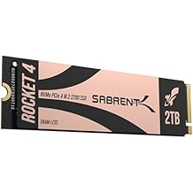 SABRENT Rocket 4 2TB NVMe SSD PCIe Gen4 M.2 2280 Internal Solid State Drive Up to 7450MB/s Read 6400MB/s Write for PS5 Desktop Laptop Gaming High-Speed Storage Low Heat SB-RKT4L-2TB