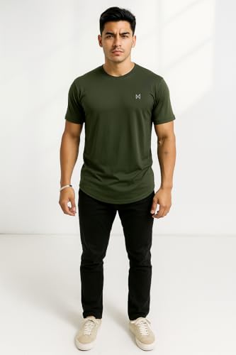 Image of Force NXT Men's Premium Microfiber Fabric Solid T-Shirt | Round Neck Half-Sleeves T-Shirt for Men | Sweat Wicking with Label Free for Daily Uses