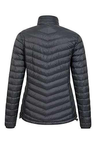 Mountain Warehouse Featherweight Down Womens Jacket - Lightweight & Water Resistant Ladies Rain Jacket, Thermal Parka Coat, Packaway - Travelling, Hiking, Camping Black Women's Size 12 - Image 3