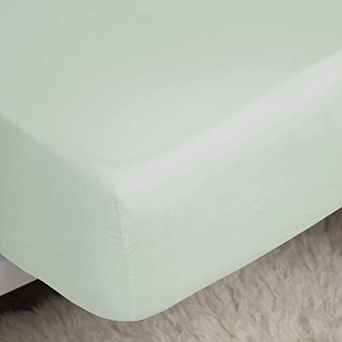 Image of Belledorm Easycare Polycotton Percale 200 Thread Count 11 Inch Deep Fitted Sheet, Breeze, Single