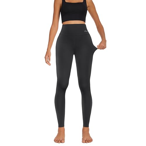 PDLeat Leggings femininas essenciais para ioga, para academia, cintura alta, amanteigada, controle m