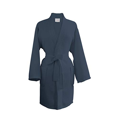 Luxor Linens Kimono Waffle Robe - Rebecca Collection - Comfortable and Elegant Crafted