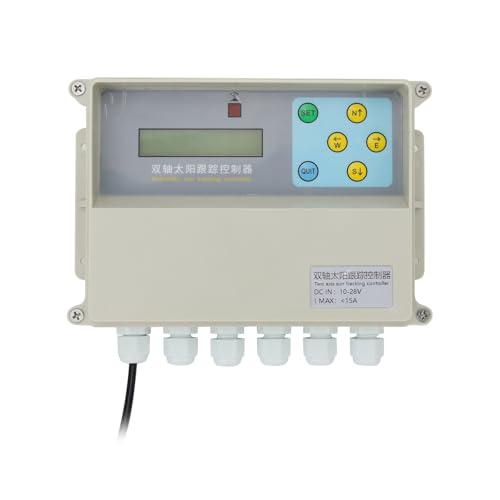 Controlador de seguidor solar doble eje con sensor anemómetro de seguridad