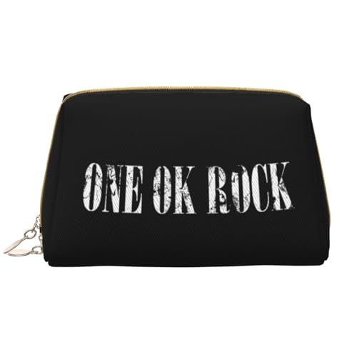 one ok rock 化粧ポーチ 化粧品バッグ 化粧品収納 ジッパー付き レザー トラベルバッグ 大容量 ポータブル 多機能 筆箱 筆入れ 収納バッグ 防水
