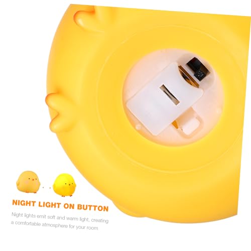 Lámpara de mesa pollo amarillo de vinilo para decoración miniatura 5