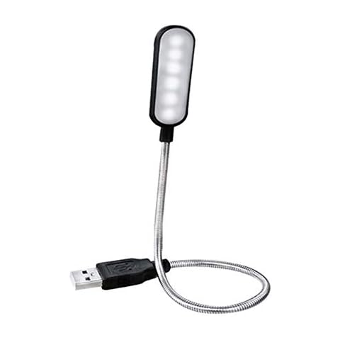 Lucare Portable Foldable USB LED Lamps, Reading Learning Lamp Laptop Desk Night Light Black Cover