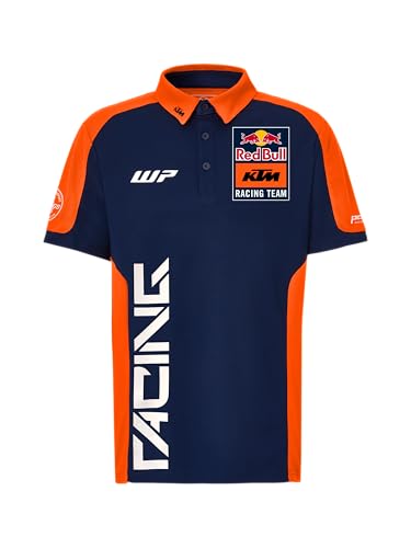 Red Bull ENERGY WEAR RB KTM Racing Replica Team Polo Blau/Orange