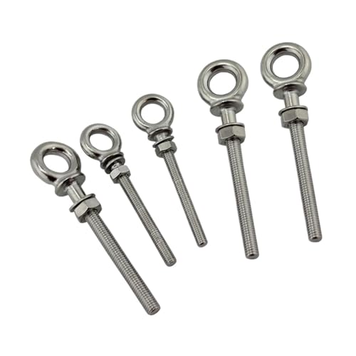 Perno de elevación roscado de acero inoxidable 316 con ojo largo y hombro, M6, M8, M10, pernos hexagonales de expansión, 1 unidad(M10)