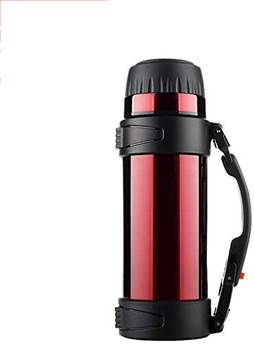 WYJW Insulation pot Home Kettle Outdoor Portable Travel Pot Stainless Steel Large Capacity Insulation Kettle 2L Lostgaming (color : RED)