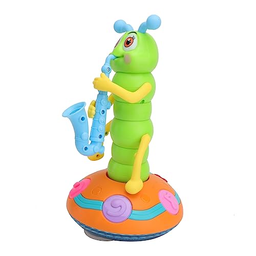 FRCOLOR Jouet Musical Électronique Chenille Lumineuse 9.65In Jouet Éducatif Portable pour Enfants avec Musique Et Éclairage Interactif