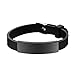 Pulsera de Banda Negra Silicona con Placa Acero Inoxidable 316L Plateado Personalizado con Textos Grabados Joyeria Moderna para Hombres y Mujeres