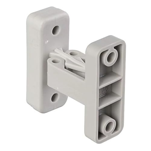 cyclingcolors Bloqueur arrêt de portillon à pince 48 x 18mm entraxe 35mm en plastique gris à visser Porte de garage Ouverture Immobilisation Pratique