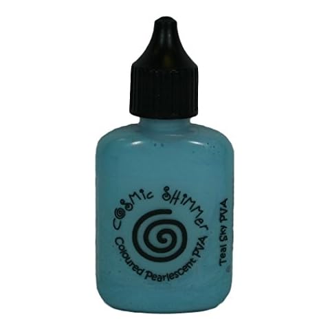 Cosmic Shimmer Teal Sky Pearlescent Glue 30ml Cover