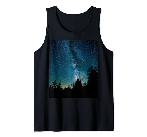 Via Lattea cielo stellato sopra foresta Canotta