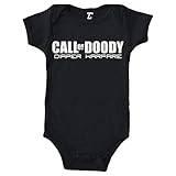 Call of Doody - Diaper Warfare Funny Bodysuit (Black, Newborn)