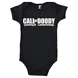 Tcombo Call of Doody - Diaper Warfare Funny Bodysuit (Black, Newborn)