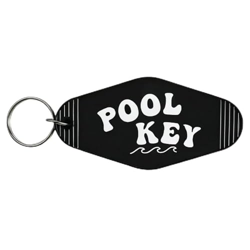 Lemua Pool Key Key Ring Black Plastic Motel Key Ring