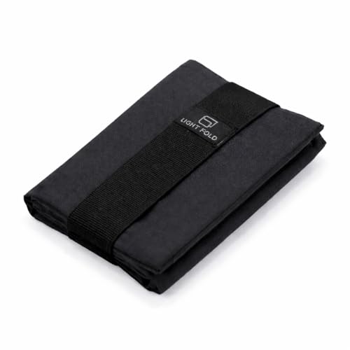 LIGHT FOLD Carteras para Hombre Pequeñas Ultra Delgada Tarjetero - hasta 12 Tarjetas, Dinero en Efectivo - RFID Proteccion Billetera Fina - Tejido con Banda Elástica - Regalo para Hombres y Mujeres