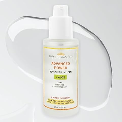 Snail Mucin Serum with Hyaluronic Acid & Collagen – Fragrance-Free Hydrating Serum for Sensitive, Acne-Prone, Dry & Oily Skin – Soothes Redness, Repairs Damage & Enhances Skin Elasticity Cover