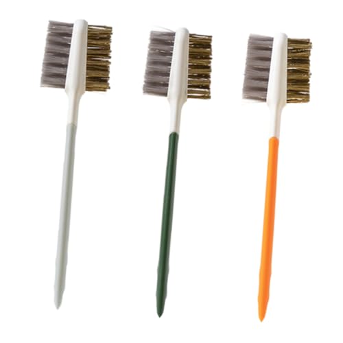 HOMOCONO 3 Piezas Cepillo de Acero para Limpieza de Campana Extractora y Cocina de Verde Naranja Blanco Herramienta Resistente y Reutilizable para Estufas y Quemadores Domésticos