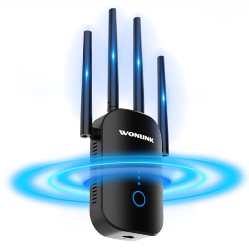 WONLINK 1200Mbps Newest WiFi Extender Booster, WiFi Booster WiFi Extender Support Repeater/AP/Router Modes/Wired Connection, WiFi Range Booster for 35 Devices, UK Plug