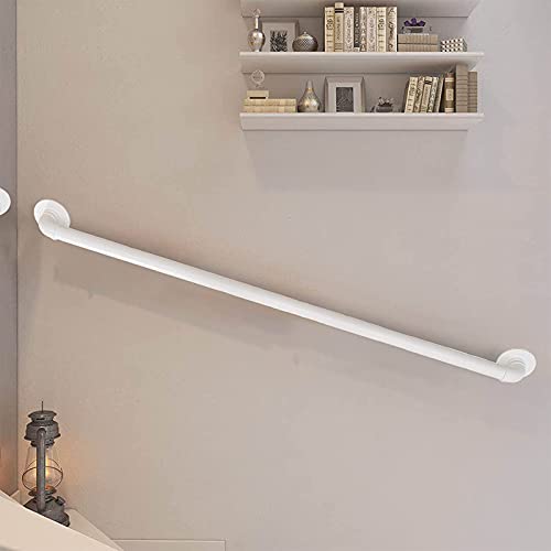 Rampe d'escalier en métal blanc pour support de montage mural - 7