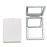 BIMIGET Compact Mirror for Men, Women and Girls, Black Travel Makeup Mirrors for Handbag and Pocket,